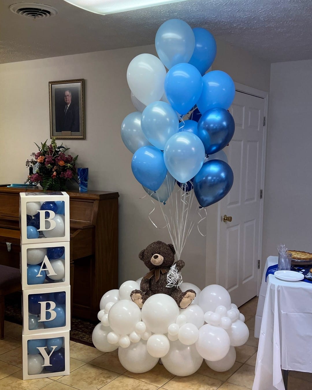 Teddy Bear Cloud Baby Shower Decor